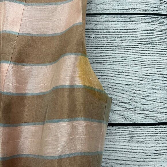 Vintage Kleinarts Sleeveless Striped Blouse w Bow Size S - Picture 3 of 4